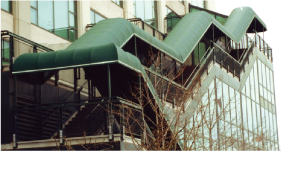 階段テント